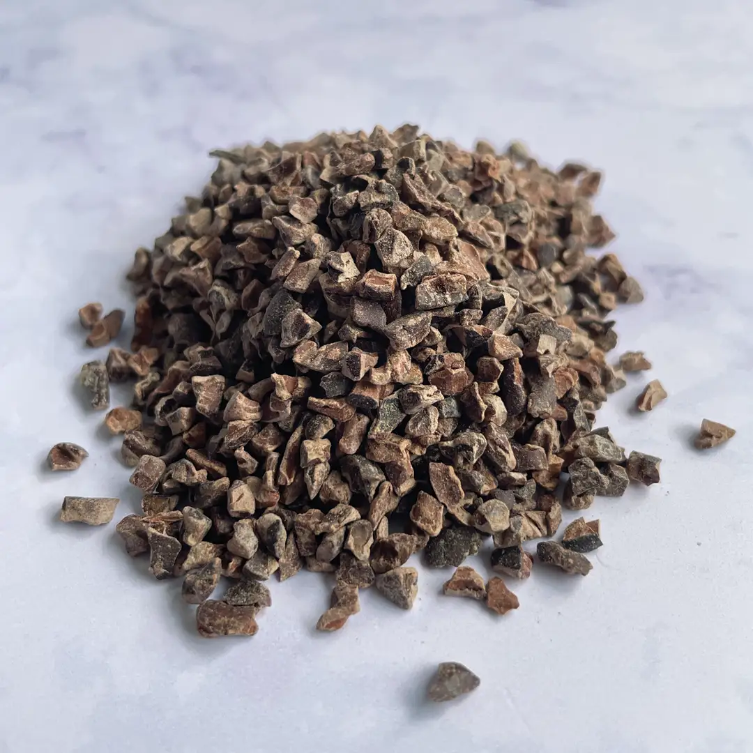 cacao nibs close up