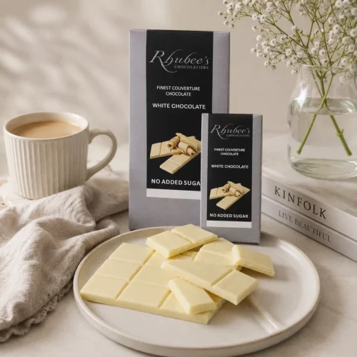 2 plain white chocolate bars
